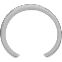 Sterling Silver Polished 30mm Concave Cuff Bangle - Sleek & Stylish by Lumare Gioia