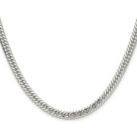 Sterling Silver Polished 4.8mm Double Diamond-Cut Curb Chain - 22 Inch Length by Lumare Gioia