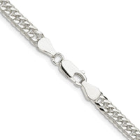 Sterling Silver Polished 4.8mm Double Diamond-Cut Curb Chain - 22 Inch Length by Lumare Gioia