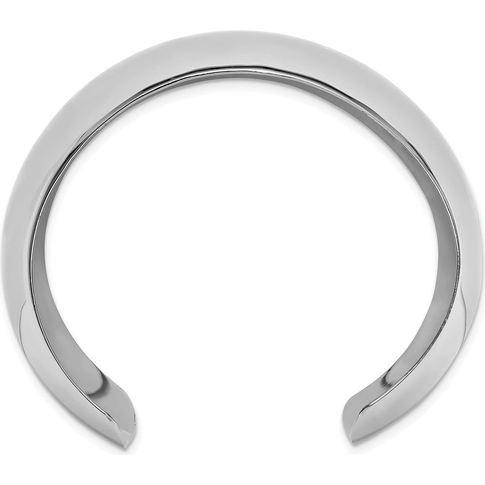 Sterling Silver Polished 40mm Domed Cuff Bangle - Timeless Elegance by Lumare Gioia