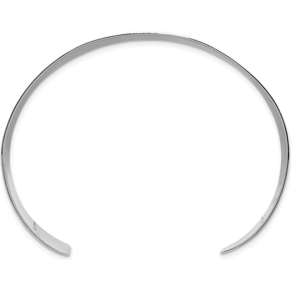 Sterling Silver Polished 40mm Flat Cuff Bangle by Lumare Gioia