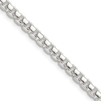 Sterling Silver Polished 4mm Round Box Chain - 20 inches by Lumare Gioia