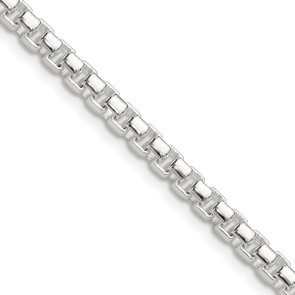 Sterling Silver Polished 4mm Round Box Chain - 20 inches by Lumare Gioia