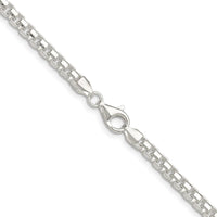 Sterling Silver Polished 4mm Round Box Chain Necklace - 26 Inches by Lumare Gioia