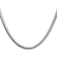 Sterling Silver Polished 5.1mm Double Oval Flat Curb Chain Necklace - 22 inches by Lumare Gioia