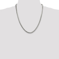 Sterling Silver Polished 5.1mm Double Oval Flat Curb Chain Necklace - 22 inches by Lumare Gioia