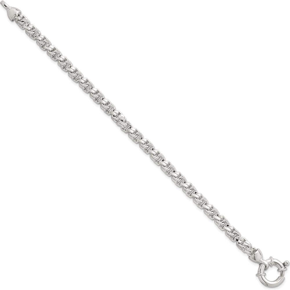 Sterling Silver Polished 5.65mm Fancy Link Bracelet - 7.5" by Lumare Gioia