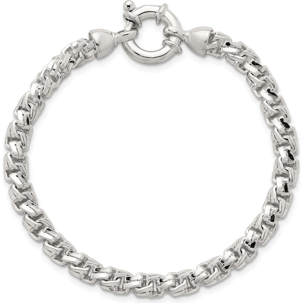 Sterling Silver Polished 5.65mm Fancy Link Bracelet - 7.5" by Lumare Gioia