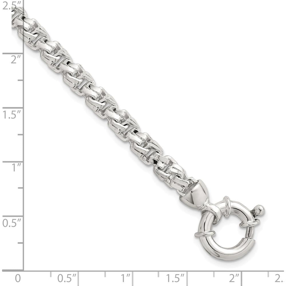 Sterling Silver Polished 5.65mm Fancy Link Bracelet - 7.5" by Lumare Gioia