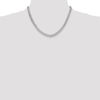 Sterling Silver Polished 5.7mm Diamond-Cut Curb Chain Necklace - 18 inches by Lumare Gioia