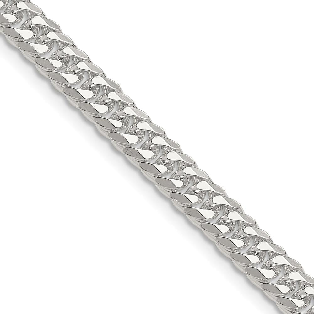 Sterling Silver Polished 5.7mm Double Diamond-Cut Curb Chain - 16 Inches by Lumare Gioia