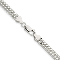 Sterling Silver Polished 5.7mm Double Diamond-Cut Curb Chain Necklace - 20 Inches by Lumare Gioia