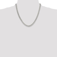 Sterling Silver Polished 5.7mm Double Diamond-Cut Curb Chain Necklace - 20 Inches by Lumare Gioia