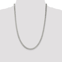 Sterling Silver Polished 5mm Curb Chain Necklace - 24" Length by Lumare Gioia