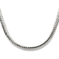 Sterling Silver Polished 6.25mm Double Oval Flat Chain Necklace - 18" Length by Lumare Gioia