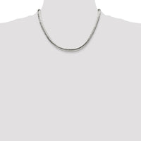 Sterling Silver Polished 6.25mm Double Oval Flat Chain Necklace - 18" Length by Lumare Gioia