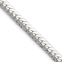 Sterling Silver Polished 6.25mm Double Oval Flat Chain Necklace - 24 Inch Length by Lumare Gioia