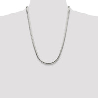 Sterling Silver Polished 6.25mm Double Oval Flat Chain Necklace - 24 Inch Length by Lumare Gioia