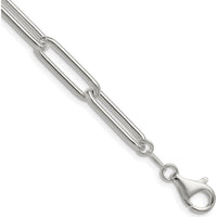Sterling Silver Polished 6.5mm Paperclip Chain Necklace - 18 Inches by Lumare Gioia
