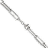 Sterling Silver Polished 6.5mm Paperclip Chain Necklace - 24 Inches by Lumare Gioia