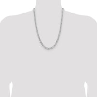 Sterling Silver Polished 6.5mm Paperclip Chain Necklace - 24 Inches by Lumare Gioia