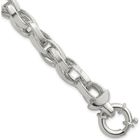 Sterling Silver Polished Double Twisted Link 7.75" Bracelet - Modern Elegance in 925 Sterling Silver by Lumare Gioia