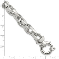 Sterling Silver Polished Double Twisted Link 7.75" Bracelet - Modern Elegance in 925 Sterling Silver by Lumare Gioia