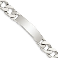 Sterling Silver Polished Engravable Curb Link ID Bracelet - 7.5 inches by Lumare Gioia