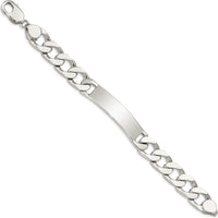 Sterling Silver Polished Engravable Curb Link ID Bracelet - 7.5 inches by Lumare Gioia