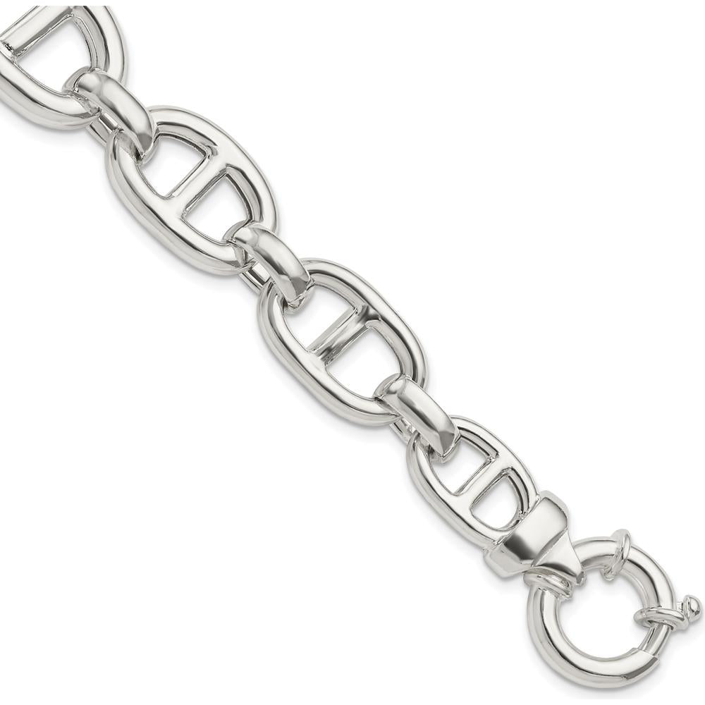 Sterling Silver Polished Fancy Link Bracelet - 7.75 inches by Lumare Gioia