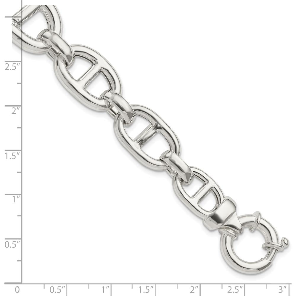 Sterling Silver Polished Fancy Link Bracelet - 7.75 inches by Lumare Gioia