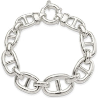 Sterling Silver Polished Fancy Link Bracelet - 7.75 inches by Lumare Gioia