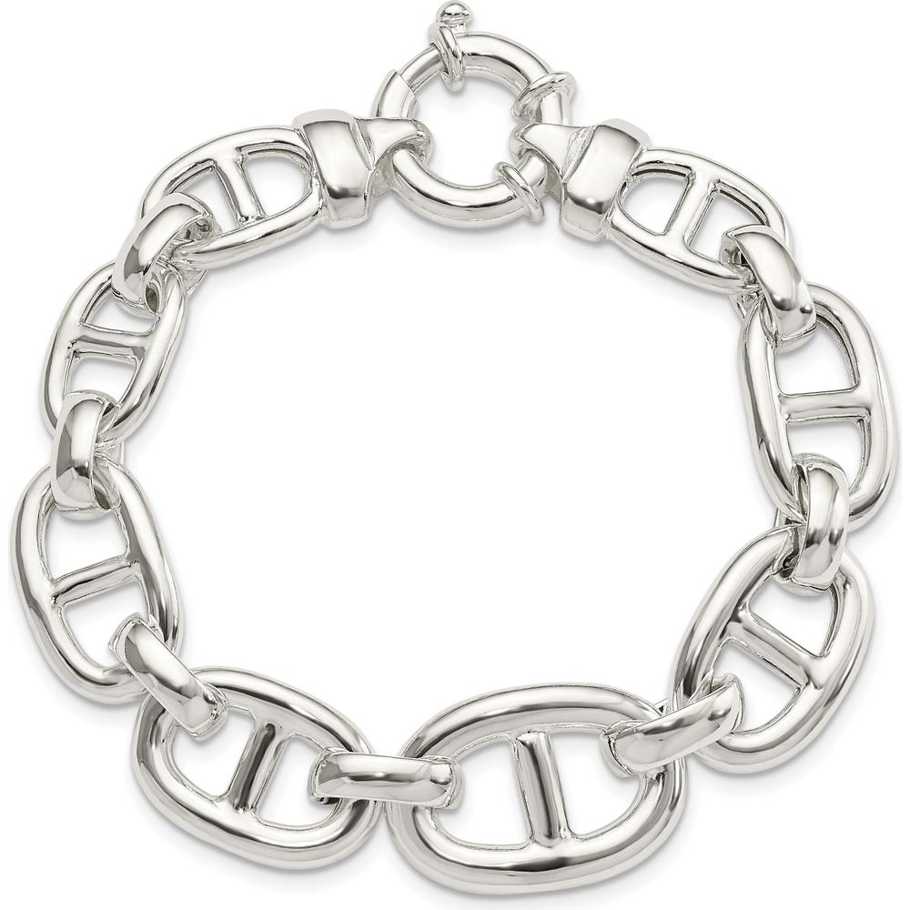 Sterling Silver Polished Fancy Link Bracelet - 7.75 inches by Lumare Gioia