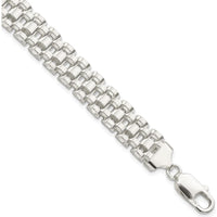 Sterling Silver Polished Fancy Link Bracelet - 7.75in Length by Lumare Gioia