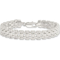 Sterling Silver Polished Fancy Link Bracelet - 7.75in Length by Lumare Gioia