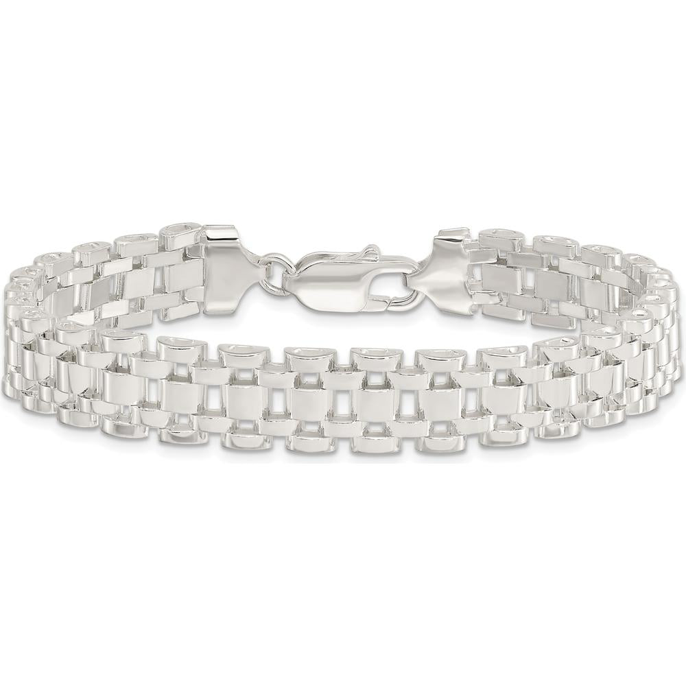 Sterling Silver Polished Fancy Link Bracelet - 7.75in Length by Lumare Gioia