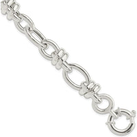 Sterling Silver Polished Fancy Link Bracelet - 8.5" Length by Lumare Gioia