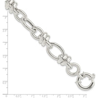 Sterling Silver Polished Fancy Link Bracelet - 8.5" Length by Lumare Gioia