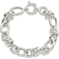 Sterling Silver Polished Fancy Link Bracelet - 8.5" Length by Lumare Gioia