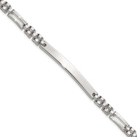 Sterling Silver Polished Fancy Link ID Bracelet - 7.5" Length by Lumare Gioia