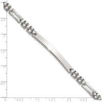 Sterling Silver Polished Fancy Link ID Bracelet - 7.5" Length by Lumare Gioia