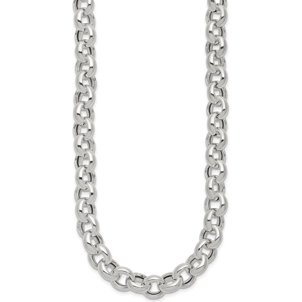 Sterling Silver Polished Fancy Link Necklace - 24 Inches, 10.02mm Width by Lumare Gioia