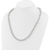 Sterling Silver Polished Fancy Link Necklace - 24 Inches, 10.02mm Width by Lumare Gioia