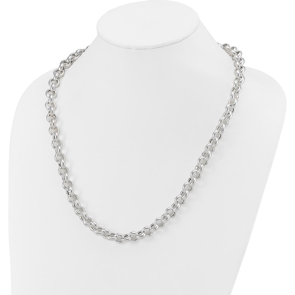 Sterling Silver Polished Fancy Link Necklace - 24 Inches, 10.02mm Width by Lumare Gioia