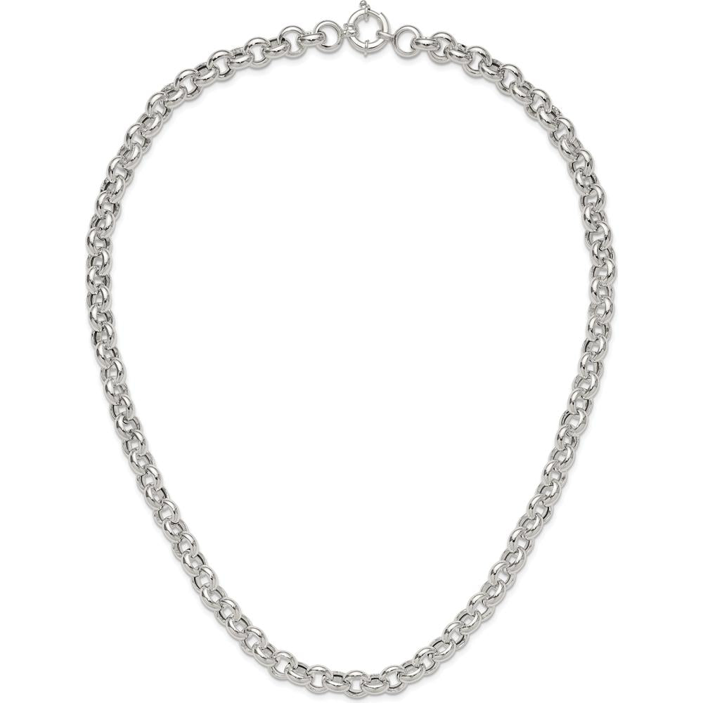 Sterling Silver Polished Fancy Link Necklace - 24 Inches, 10.02mm Width by Lumare Gioia