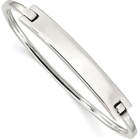 Sterling Silver Polished Hinged Bangle Bracelet - 3mm Width by Lumare Gioia