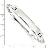 Sterling Silver Polished Hinged Bangle Bracelet - 3mm Width by Lumare Gioia