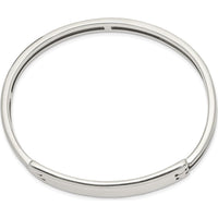 Sterling Silver Polished Hinged Bangle Bracelet - 5.95mm Width by Lumare Gioia