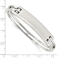 Sterling Silver Polished Hinged Bangle Bracelet - 5.95mm Width by Lumare Gioia