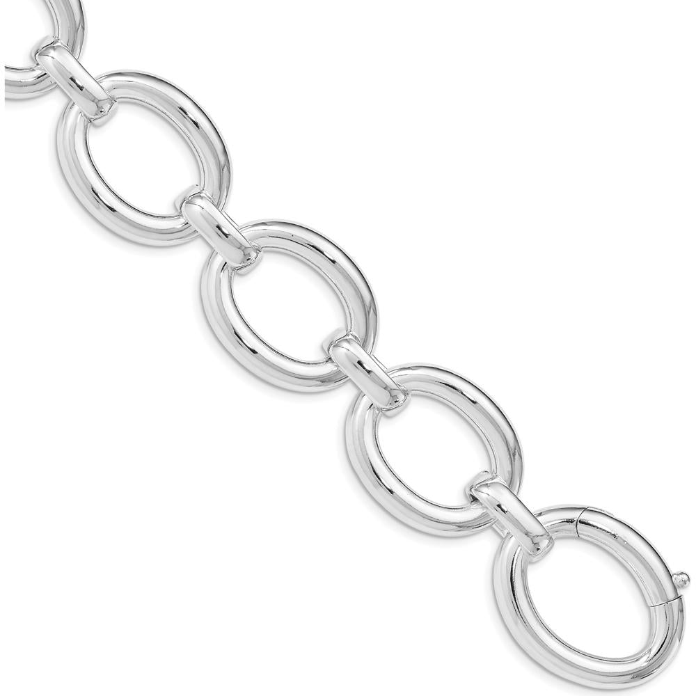 Sterling Silver Polished Large Link Bracelet - 8.75 inches, 21.8mm Links by Lumare Gioia
